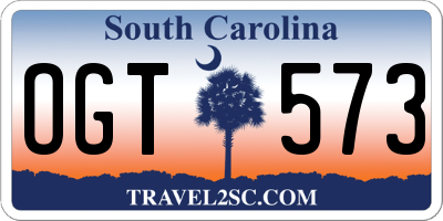 SC license plate OGT573