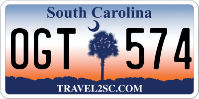 SC license plate OGT574