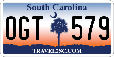 SC license plate OGT579