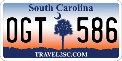 SC license plate OGT586