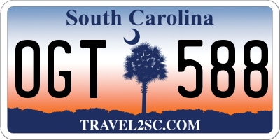 SC license plate OGT588