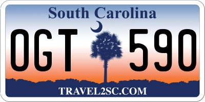 SC license plate OGT590