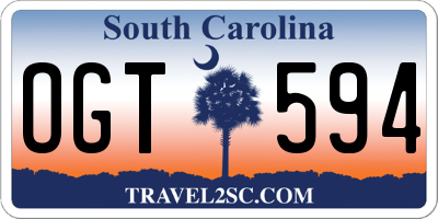 SC license plate OGT594