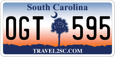 SC license plate OGT595