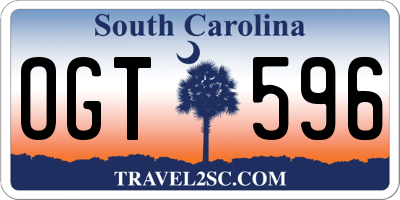 SC license plate OGT596