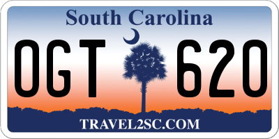 SC license plate OGT620