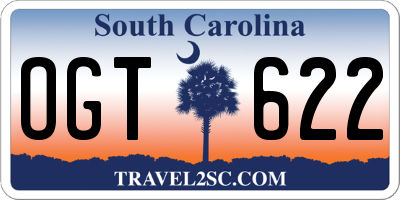 SC license plate OGT622