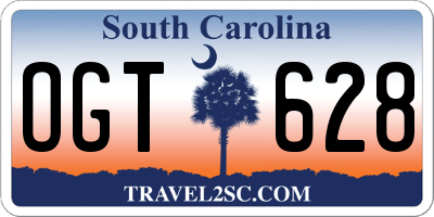 SC license plate OGT628