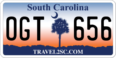 SC license plate OGT656
