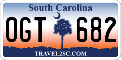 SC license plate OGT682