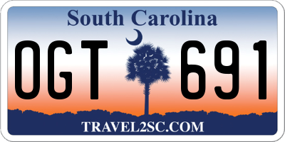 SC license plate OGT691