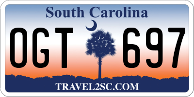 SC license plate OGT697
