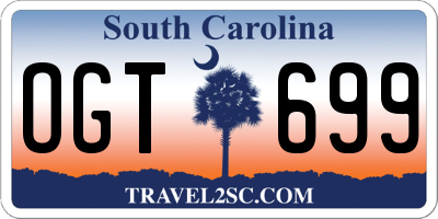 SC license plate OGT699