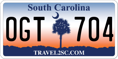 SC license plate OGT704