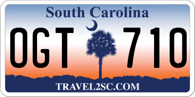 SC license plate OGT710