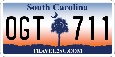 SC license plate OGT711
