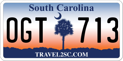 SC license plate OGT713