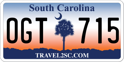 SC license plate OGT715