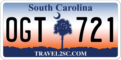 SC license plate OGT721