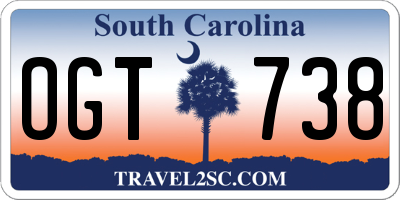 SC license plate OGT738