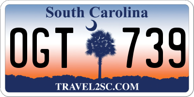 SC license plate OGT739
