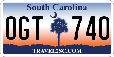 SC license plate OGT740