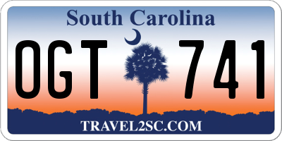 SC license plate OGT741