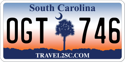 SC license plate OGT746