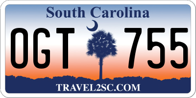SC license plate OGT755