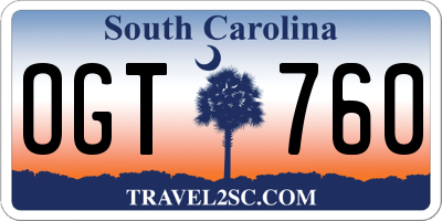 SC license plate OGT760
