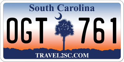 SC license plate OGT761