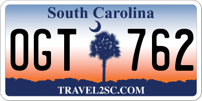 SC license plate OGT762