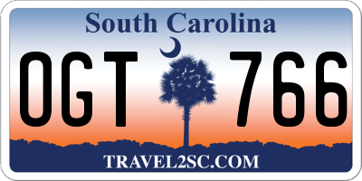 SC license plate OGT766