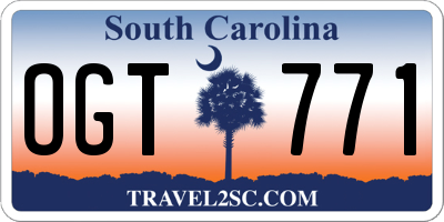 SC license plate OGT771