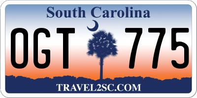 SC license plate OGT775