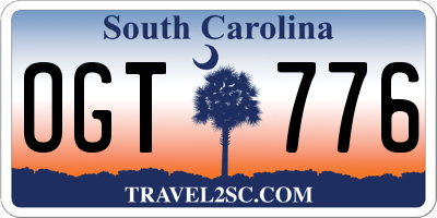 SC license plate OGT776