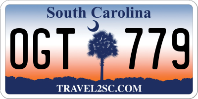 SC license plate OGT779
