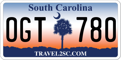 SC license plate OGT780