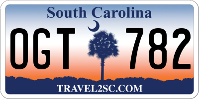 SC license plate OGT782