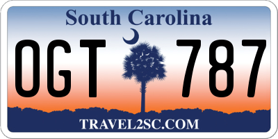 SC license plate OGT787