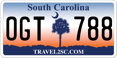 SC license plate OGT788