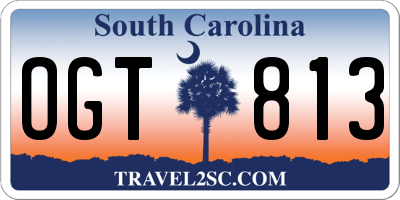 SC license plate OGT813