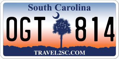 SC license plate OGT814