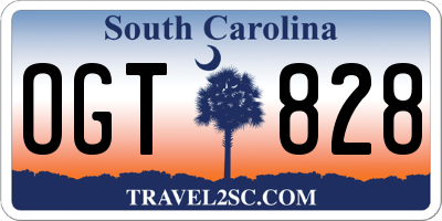 SC license plate OGT828