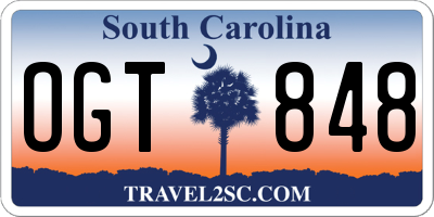 SC license plate OGT848