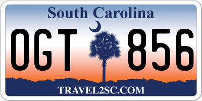 SC license plate OGT856