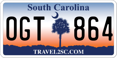 SC license plate OGT864