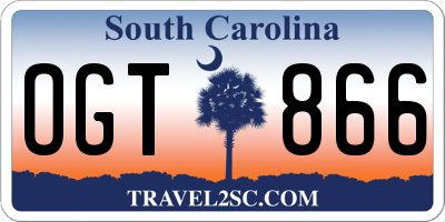 SC license plate OGT866
