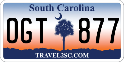 SC license plate OGT877