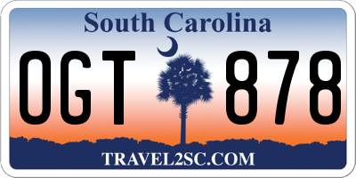 SC license plate OGT878